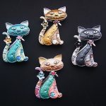 Brosche Magnetbrosche Schal Clip Bekleidung Poncho Taschen Stifel Katze Blume
