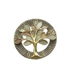 Brosche Magnetbrosche Schal Clip Bekleidung Taschen Lebensbaum Gold - Braun